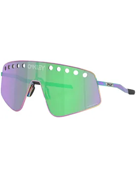 Sonnenbrille Sutro TI Sweep Polished Oil Slick Prizm Road Jade aus Titan Violett - Oakley - FashionsVida