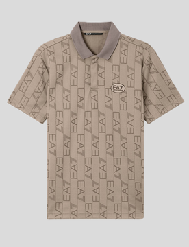 EA7 polo ventus7 uomo beige