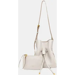 Bolso de hombro en piel con correa regulable
