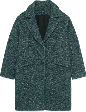 Abrigo midi de mujer en lana con cierre de botones - Caroll - FashionsVida