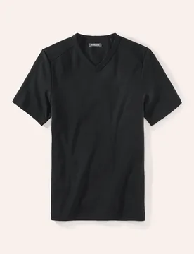 Zu schade für drunter-Shirt V-Neck, , Farbe Schwarz, 58/60, Herren - Walbusch - FashionsVida