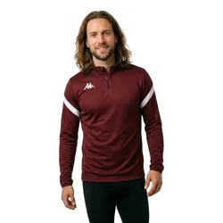 Sweat à Demi-zip Dolvole Red Granata / White S
