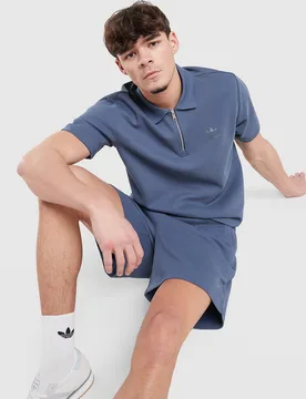 Waffle Polo Shirt - Herren, Blau - male - Size: L - adidas Originals - FashionsVida