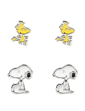 Set De Boucles D´oreilles Snoopy 2 Paires Silver One Size unisex - Peers Hardy - FashionsVida