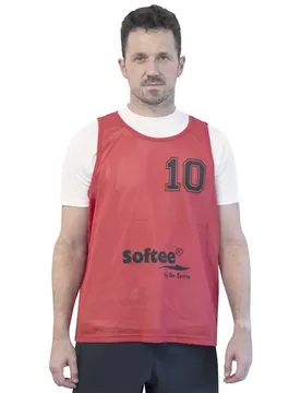 Gilet D´entraînement Numbered 1-5 5 Unités Red Youth male