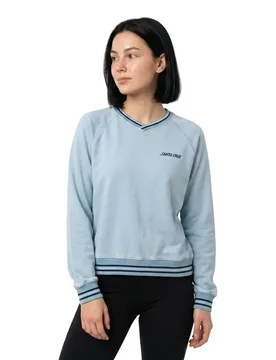 Sweat-shirt Crew Strip Emb Dusty Blue Wash S - Santa Cruz - FashionsVida