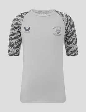 Preston Junior 25/26 Training T-shirt - Grey MICRO CHIP / THUNDERSTORM JS Unisex - Castore - FashionsVida