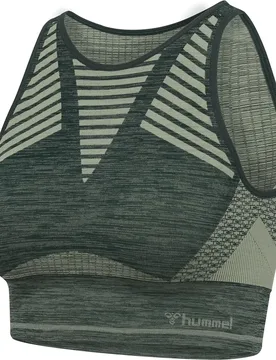 Top De Sport Vera Seamless Darkest Spruce / Basil Melange XS - Hummel - FashionsVida