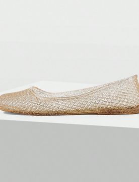 Zapatos planos de mujer con punta redonda y cristales para playa/vacaciones