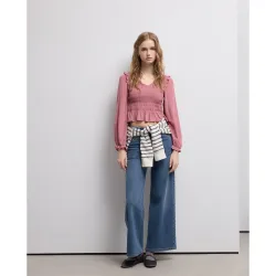 Blusa ml smoked c-pico