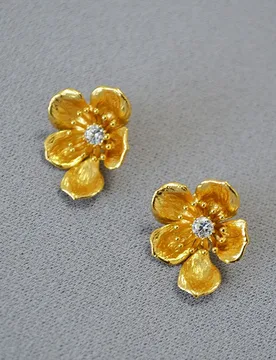 Brass Retro Floral Drop Earrings Women Jewelry Punk Party T Show Gown Runway Korean Japan INS - Aliexpress - FashionsVida