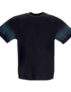 Maglietta Uomo Negative Flames Tee Black/balsam Green