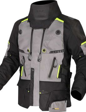 Giacca Moto Touring APOLLO Nero Dark Grigio H-V Giallo taglia M