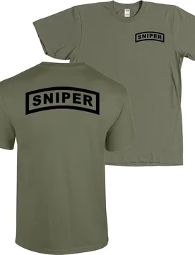 Sniper Tab US Military Scout Patch Men T-Shirt Short Sleeve Casual 100% Cotton Shirts - Aliexpress - FashionsVida