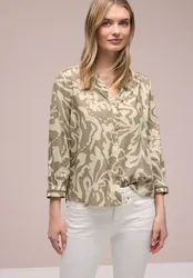 Arm Bluse mit Tapedetails female Beige