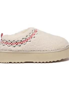 Women's Sheepskin Lewin Plush Ankle Platform Slippers with EVA Sole in Light Sand Size: 4 - Light Sand - Size: 4 - EverAu Australia - FashionsVida