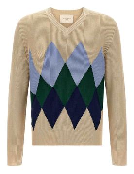 Maglione con motivo a rombi