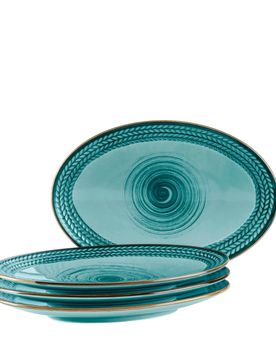 Platten-Set, Porzellan Prospero blau