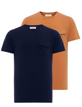 Anou Anou Camiseta navy / naranja
