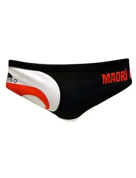 Maori Red/black Man Swimming Brief Red / Black 2XL Men - TURBO - FashionsVida