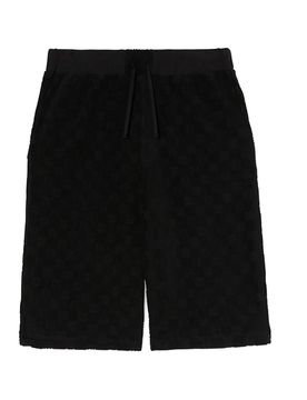 Shorts in felpa con logo in cotone