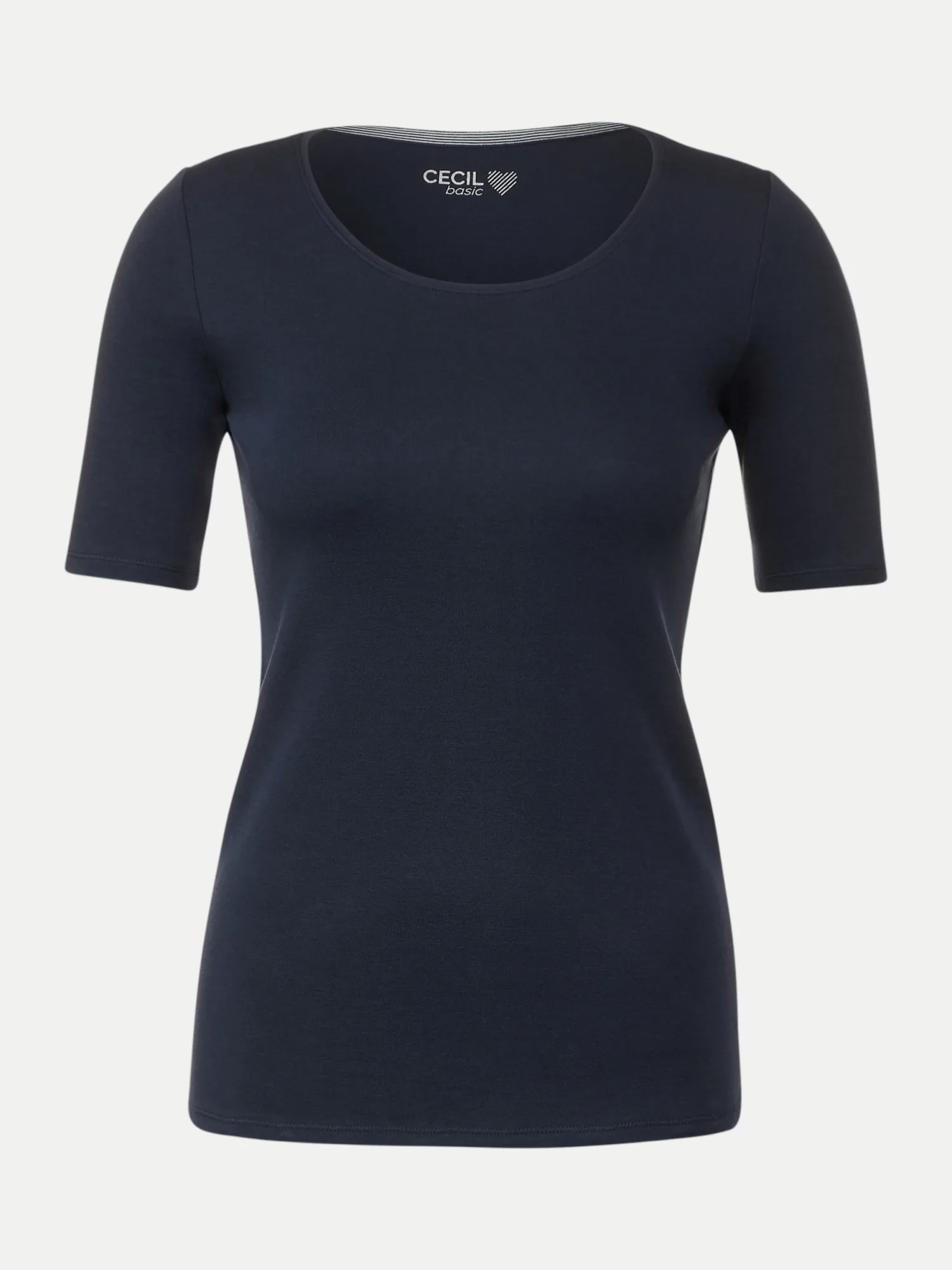 Basic T-Shirt Style Lena Blau XL - CECIL - FashionsVida