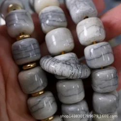 Tibetan-style yak bone white embossed vintage beads DIY cultural crafts Buddhist bead jewelry accessories bracelet