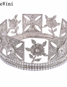 JaneVini Silver Crystal Pearls Princess Queen Tiaras and Crowns Wedding Crown for Women Banquet Party Headwear Hair Jewelry - Aliexpress - FashionsVida