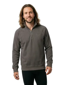 Felpa Con Mezza Zip Essential Logo Manor House Grey S - Superdry - FashionsVida