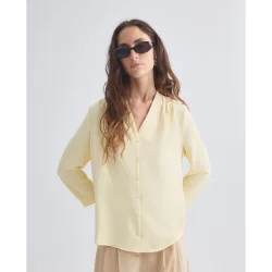 Blusa de mujer lisa con manga 3-4