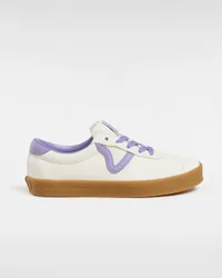 Unisex Sport Low Sneakers - Purple Leather - Size Uk 7.5