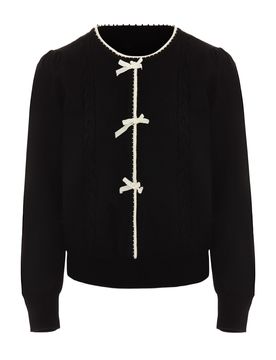 NAEMI Cárdigan crema / negro