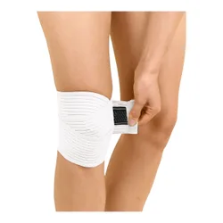 Kniebandage mit Anti-Rutschbeschichtung weiss