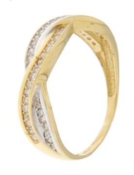 Anello Donna Oro Giallo Bianco GL100873