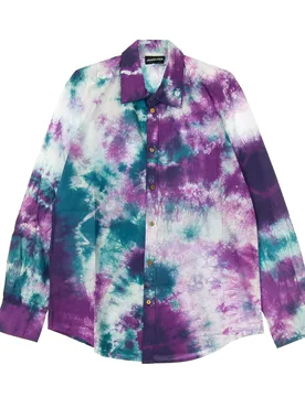 Camicia Manica Lunga Uomo Tie Dye Shirt Multicolor - MAUNA-KEA - FashionsVida