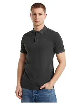 Polo à Manches Courtes Dunda Overdyed Dk Black Gd S - G-Star - FashionsVida