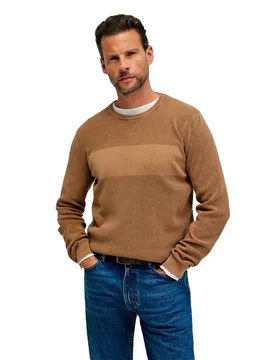 Maglione Waffle Regular Fit Brown S
