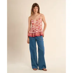 Top de mujer lencero con estampado