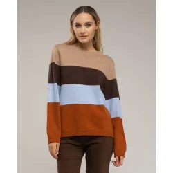 Jersey de mujer con franjas de colores