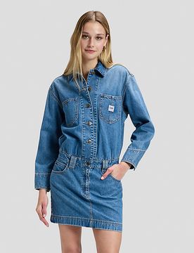 Regular Chore Mini Dress Snow Lodge Größe XL female