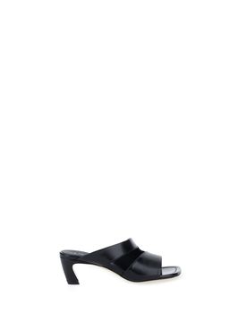 POEVE Sandalo in pelle NERO 39