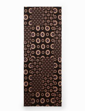 Foulard rectangulaire géométrique, Polyester, Noir, U