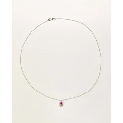 Colgante de oro con diamante y rubí
