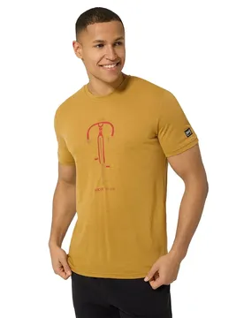 T-shirt à Manches Courtes Vintage Bike Regular Fit Dried Tobacco / High Risk Red / Dried Tobacco XL