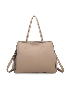 Elara Oversize PU Leather Hobo Shoulder Bag - Cream - Size: One Size - Fontanella Fashion - FashionsVida