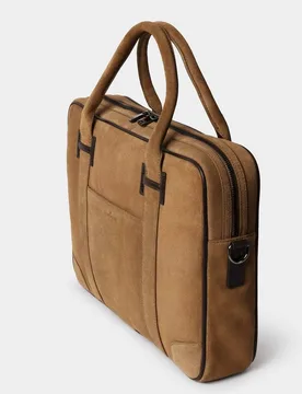 Maletín de hombre de ante - Hackett - FashionsVida