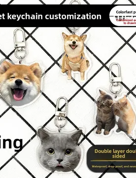 Wholesale Custom Pet Photo Acrylic Keychain Logo Cat Dog Anime Figure DIY Acrylic Charm Pendant Gift - Aliexpress - FashionsVida