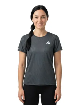 Maglietta A Maniche Corte Adi365 Running Climacool+ Black / Grey Six L