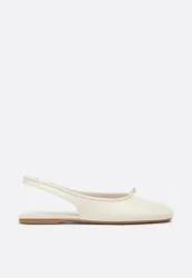 Slingback-Ballerinas aus Kunstleder NATUR 38
