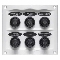 Dc Waterproof 4xon-off Switch Panel White One Size unisex